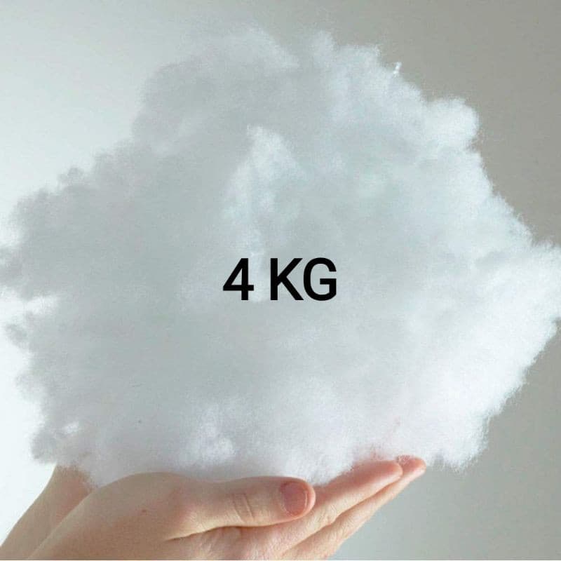 4kg Enchimento Fibra de Silicone Siliconada Antialérgica Macia Almofada Virgem