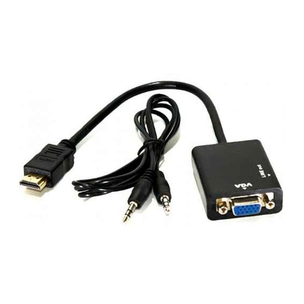 Cabo Adaptador Conversor HDMI para VGA com Áudio - 20cm (HDMI M X VGA F)