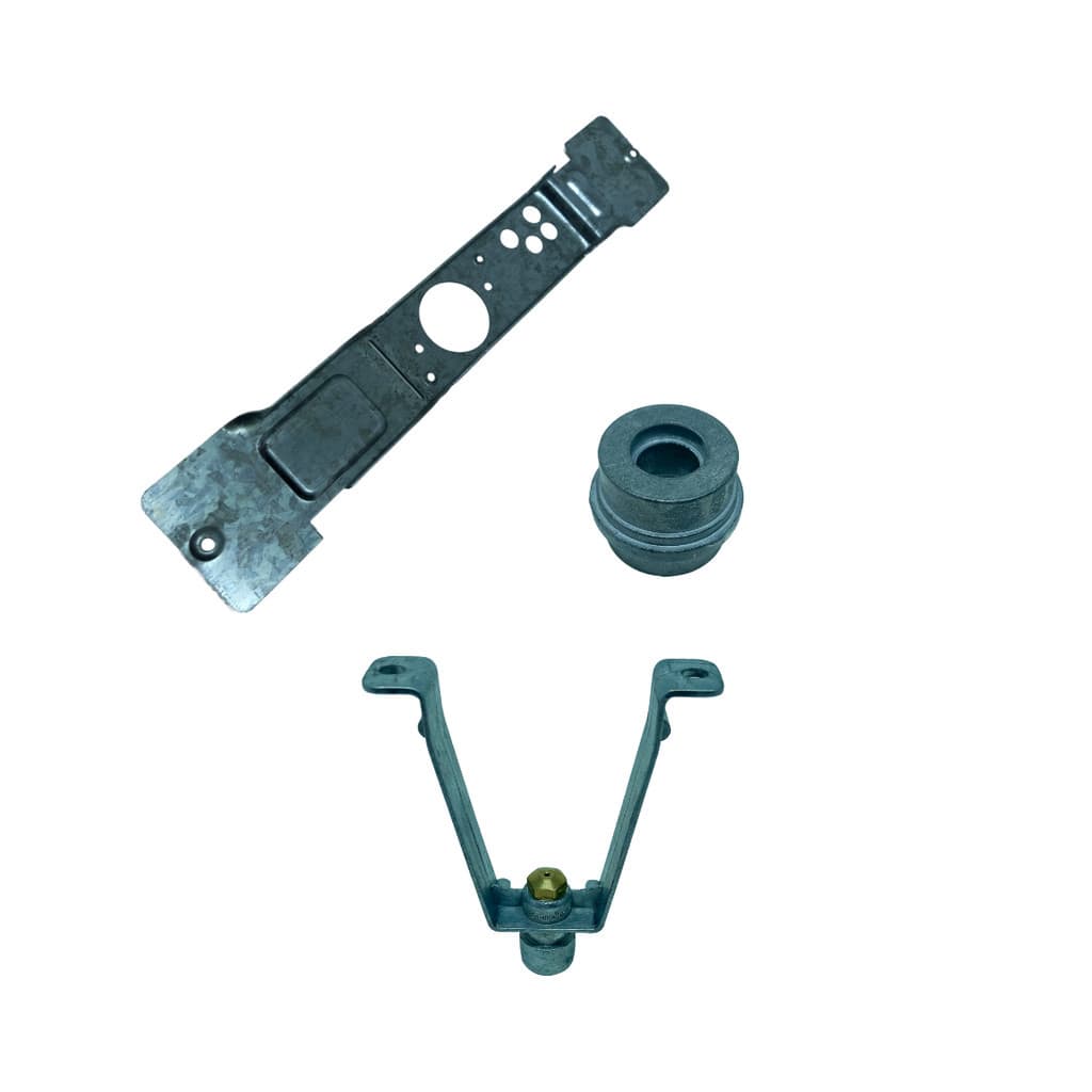 Kit Travessa + Suporte Injetor 0,95mm + Venturi Queimador Central Tripla Chama Fogão Mueller Piacere Decorato Vetro