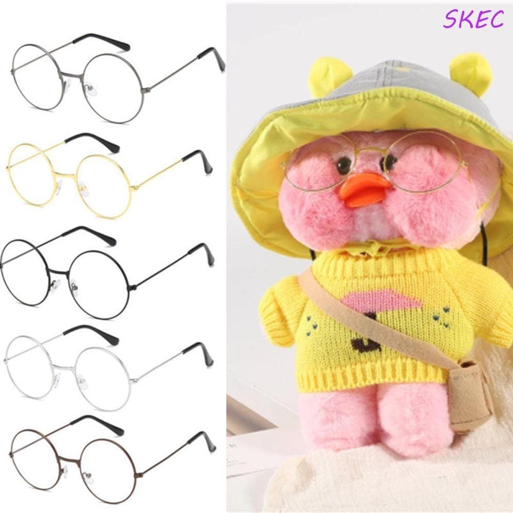 Óculos SKEC Para Mimi Duck Kids Girls Flat Mirror Plush Toy Acessórios Bonecas De Pelúcia Animal Doll
