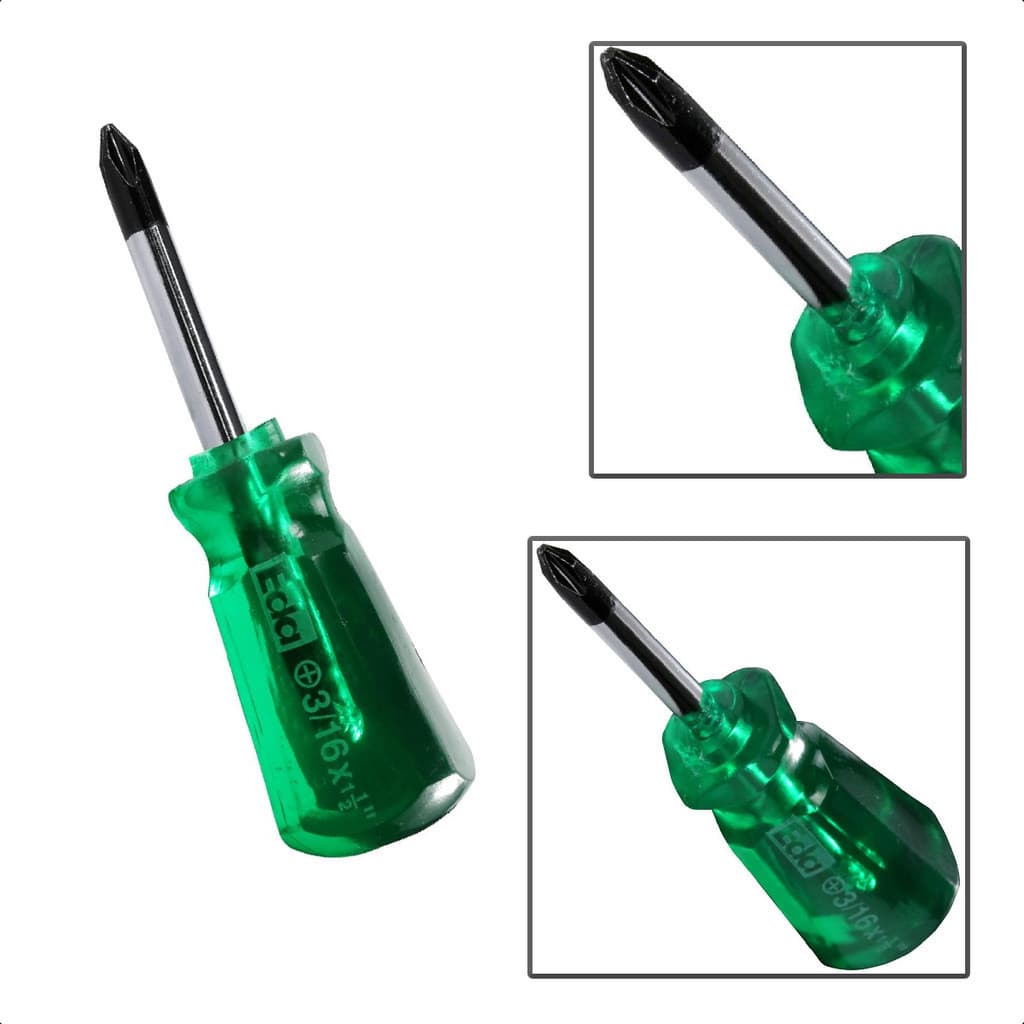 Chave Philips Toco Transparente Verde 3/16  X 1-1/2 Imantada