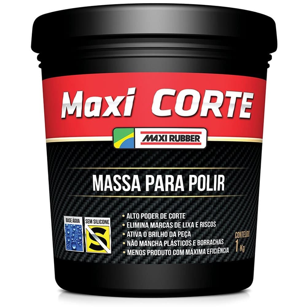 Massa De Polir N°2 Base De Água 1kg Maxicorte Maxirubber