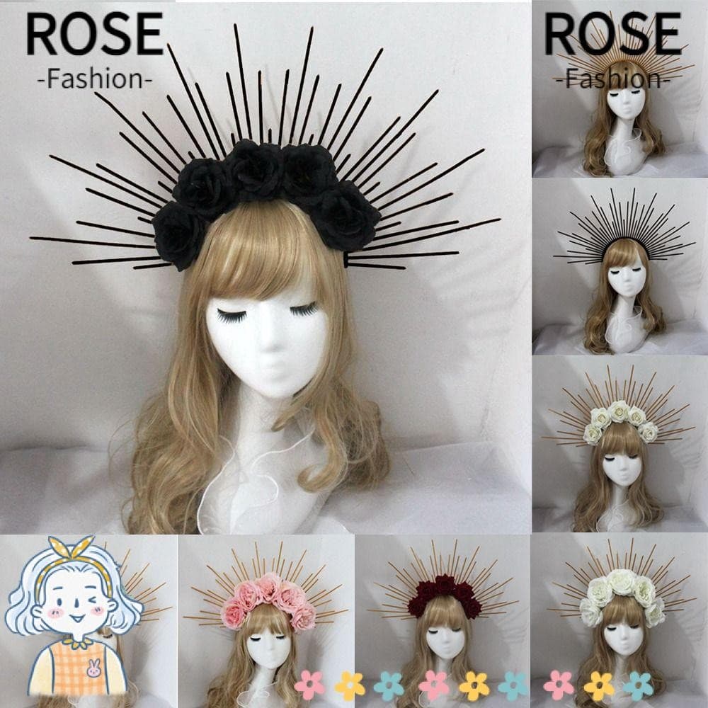 ROSEGOODS Gothic Lolita Tiara Gótica Peças De Cabeleireiro Feitas À Mão Feminino Casamento