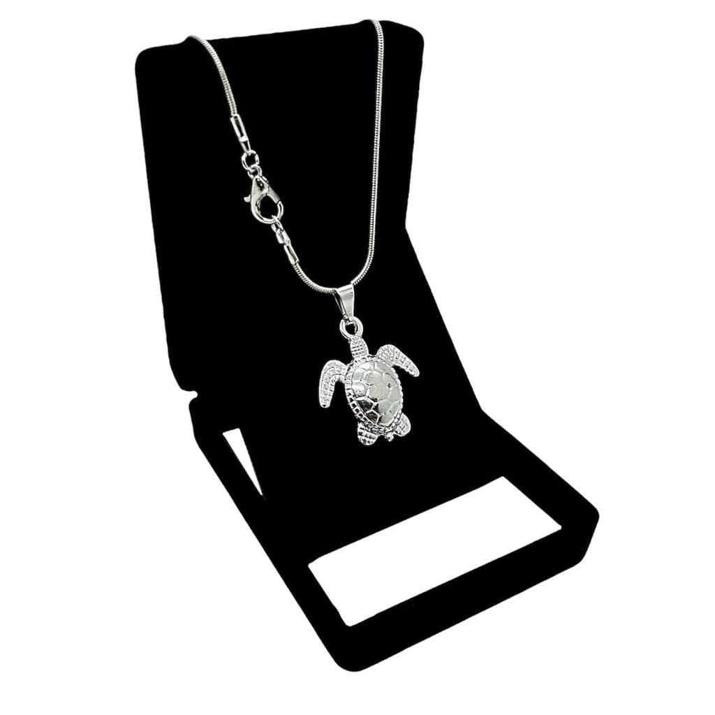 Colar feminino fino banhado a prata 925 c/ pingente Tartaruga