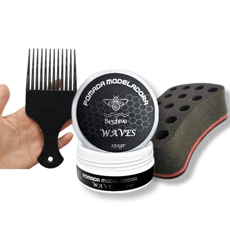 KIT AFRO ESPONJA E PENTE AFRO NUDRED