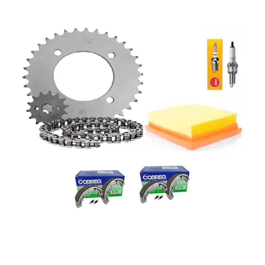 Kit Revisão Relação/freios/filtros/ar/vela honda pop 110 ate 2023