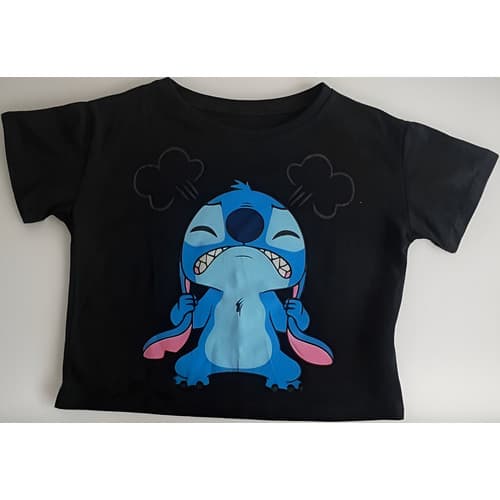 Cropped Blusinha Feminino Blusa Estilosa  Stich Bravo