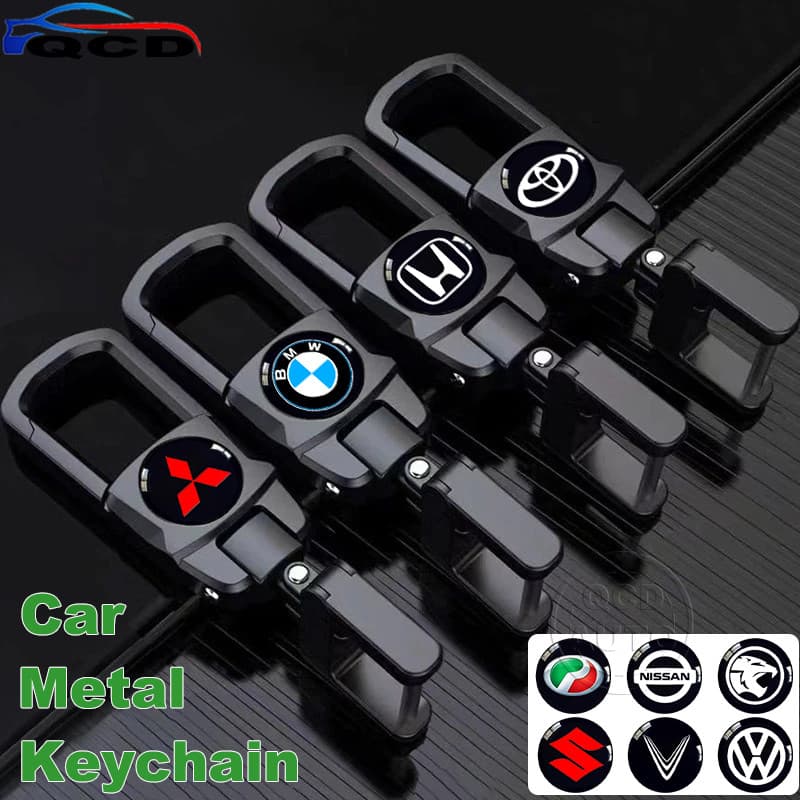 【QCD】Chaveiro Universal De metal Para Carro 360 ° Porta-Chaves Giratório Anti-Perda