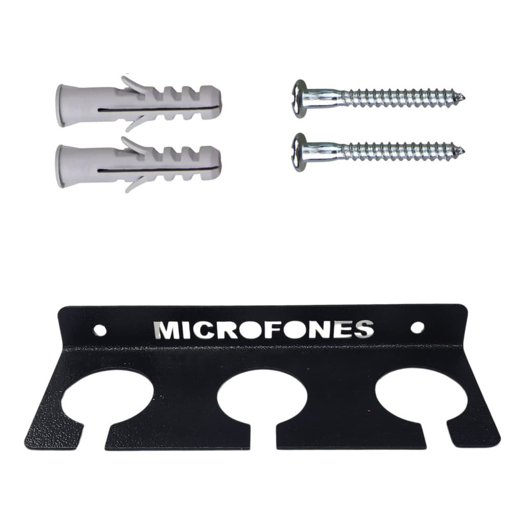 Suporte De Microfone Reforçado De Ferro P/ 3mics
