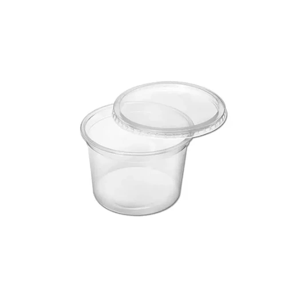 POTE C/ TAMPA 140ML ULTRA TRANSPARENTE PP 25UN