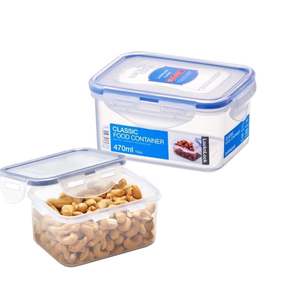 Pote Hermético 4 Travas retangular Lock&Lock 470ml