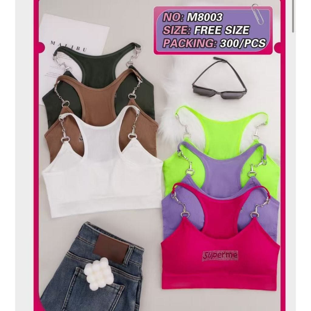 Sutiãs Camisola feminina para uso externo, roupa íntima esportiva para ioga com almofada no peito M8003,M8004
