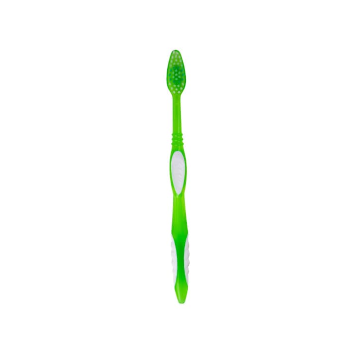 Escova Dental Cool Macia C/Protetor de Cerdas - Green