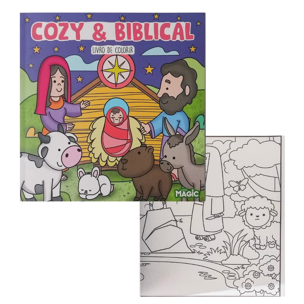 Livro Cozy & Biblical - Capa Mole - Livro para Colorir Tik Tok
