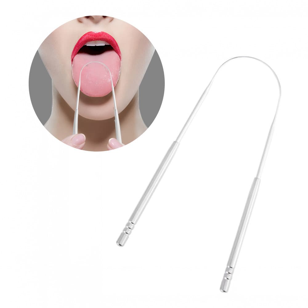 Raspador de Língua Inox Antibacteriano, Higiene Bucal, Limpeza Profunda, Elimina Mau Hálito