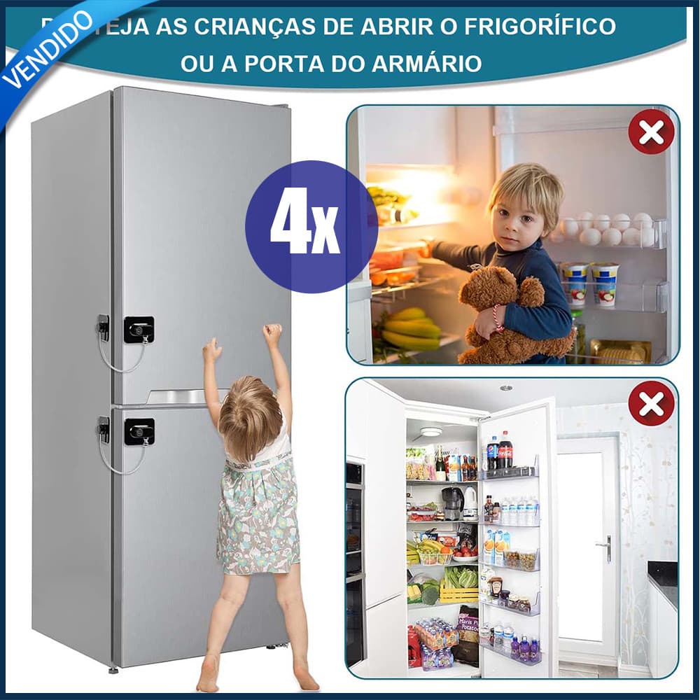 4x Travas de armário Travas de gaveta Preto Travas de segurança Travas de proteção