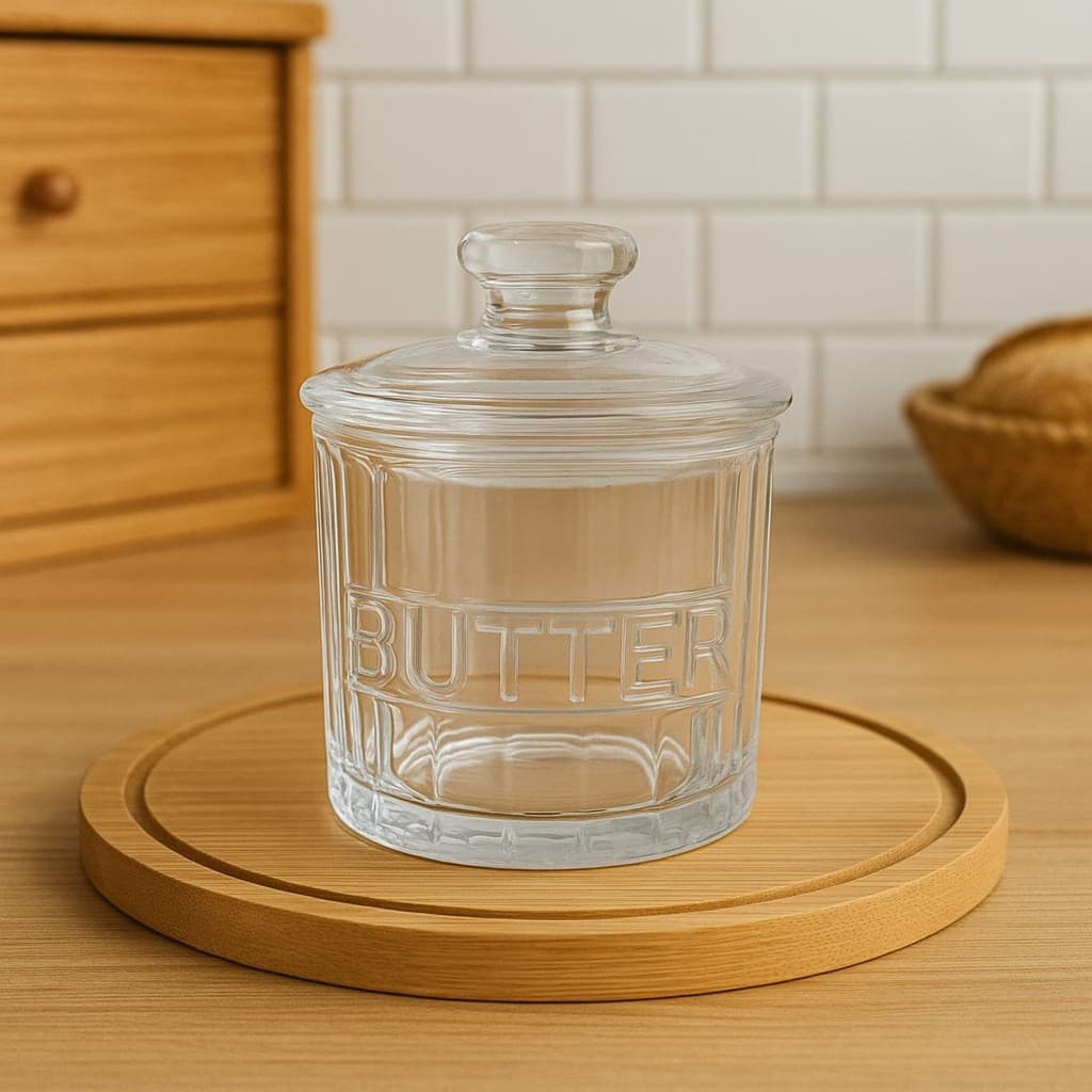 MANTEIGUEIRA FRANCESA HARMONY 9,5CM X 8,5CM VIDRO WOLFF
