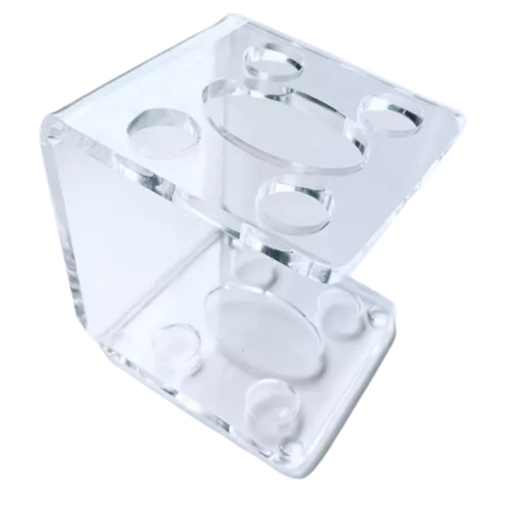 Porta Escova E Pasta De Dentes Em Acrílico Cristal