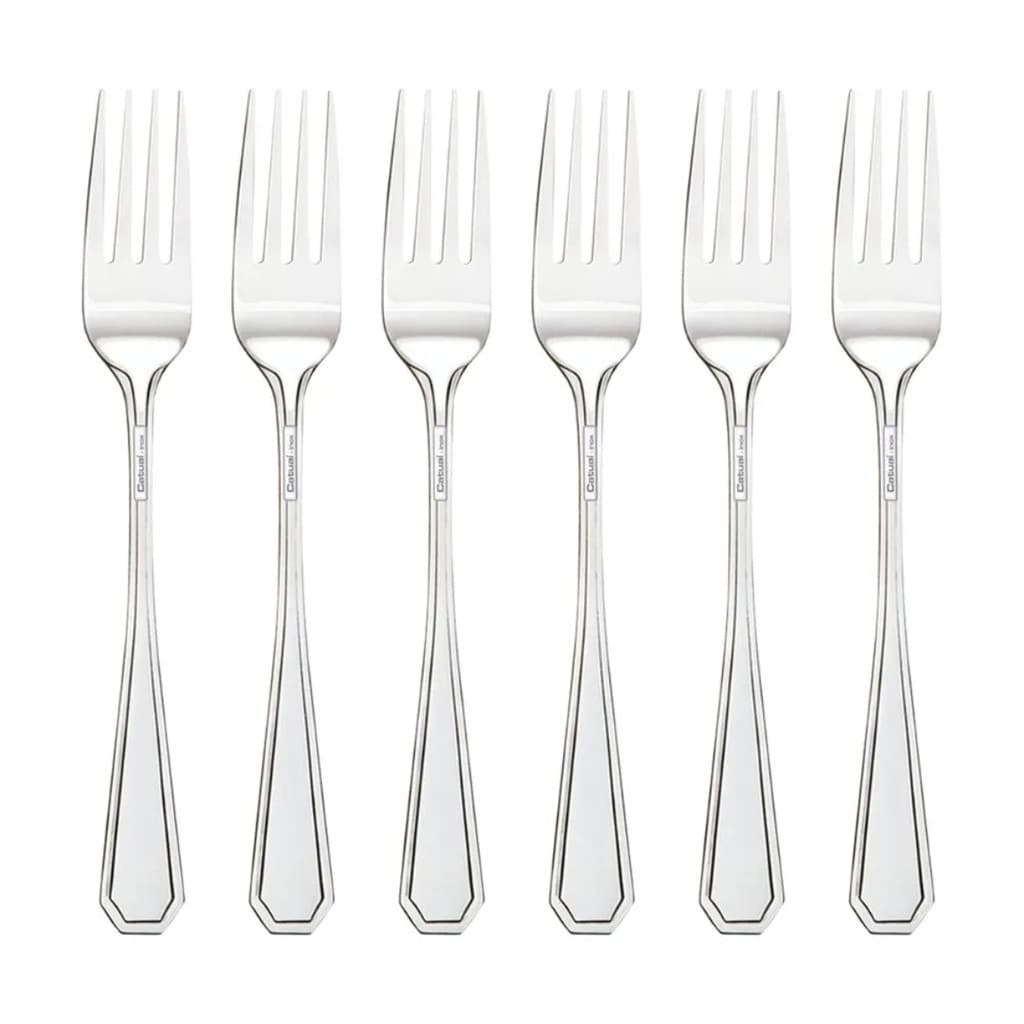 Conjunto Com 6 Garfos De Aço Inox 20 cm