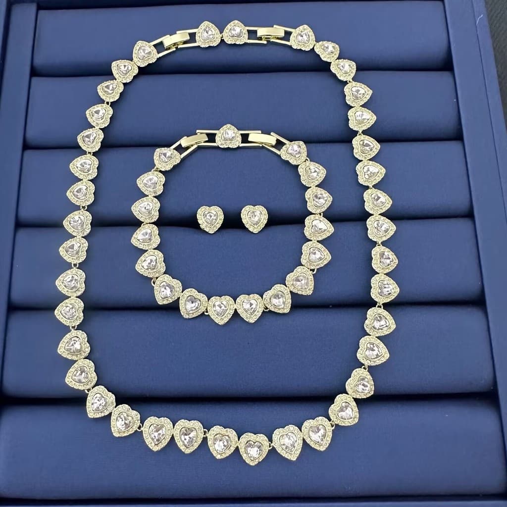 ROSETTE Joias Colares Para Mulheres Moda Romântica Oceano Coração Diamante Pingente Acessórios De Festa