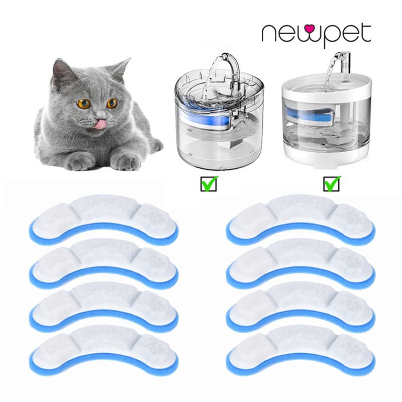 4 Peça Filtros De Água Para Gatos Substituição De Filtro Manter Fresca Animais De Estimação Acessórios Alimentador Com Múltiplas Peças