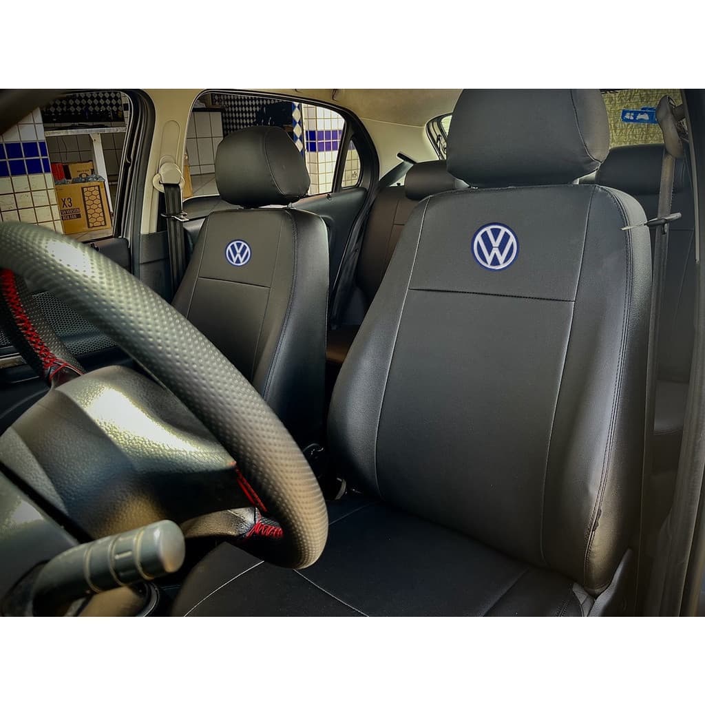 Capa de Banco Para Carro em Couro Automotivo Volkswagen Gol Voyage Polo Fox