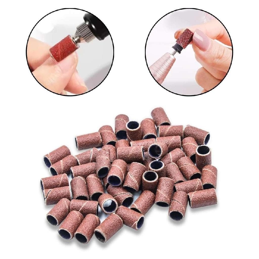 Kit 100 Lixa Refil Para Lixadeira Elétrica Gramatura #120 Unhas Manicure Unha de Gel Fibra de Vidro