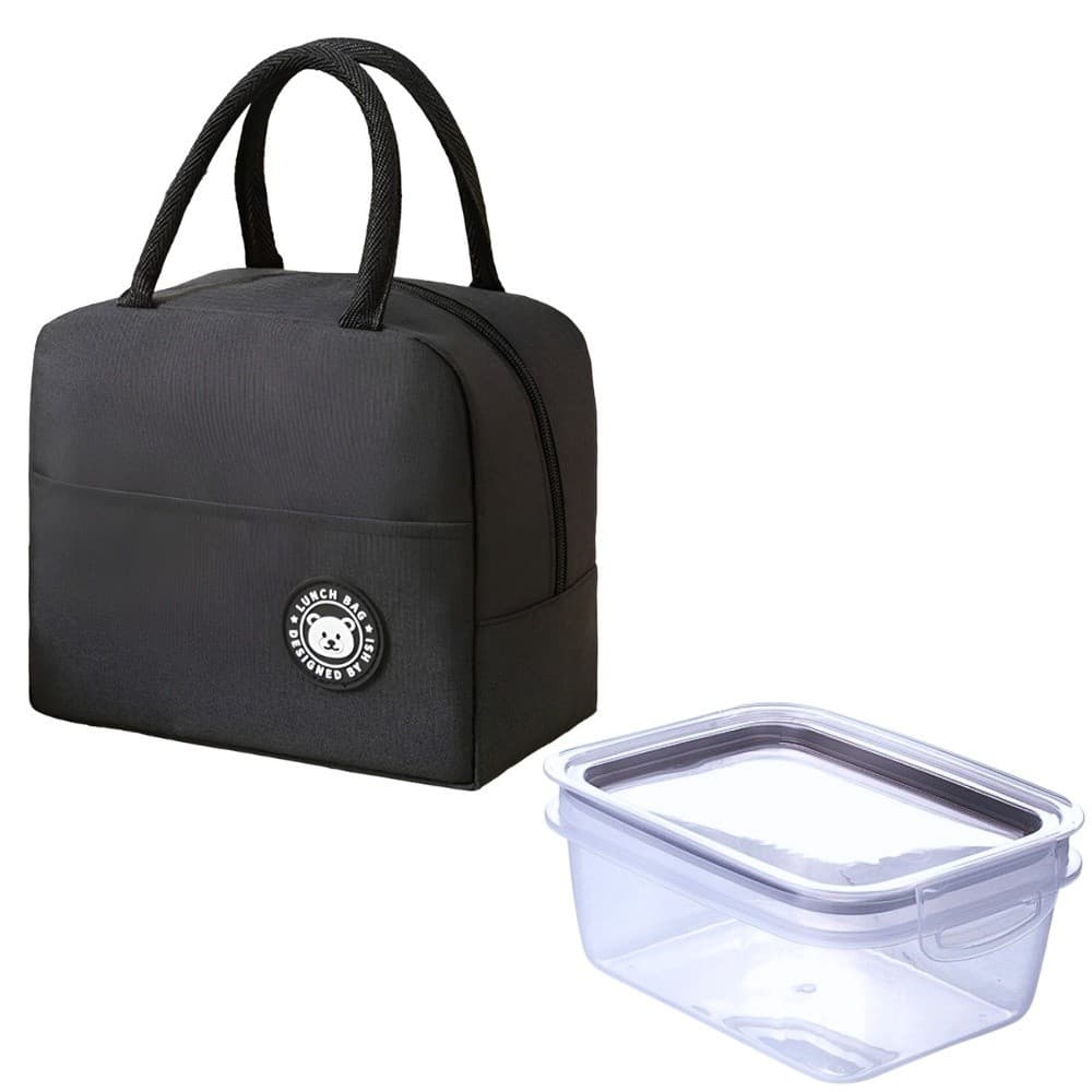 Kit Bolsa Térmica + 1 Pote Marmita 910ml Micro-ondas Freezer