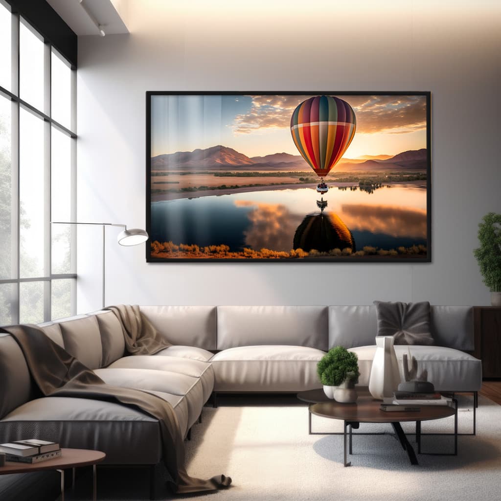 Quadro Decorativo GRANDE Alta Resolução Para Sala Quarto Escritório Quadro Paisagem Balão