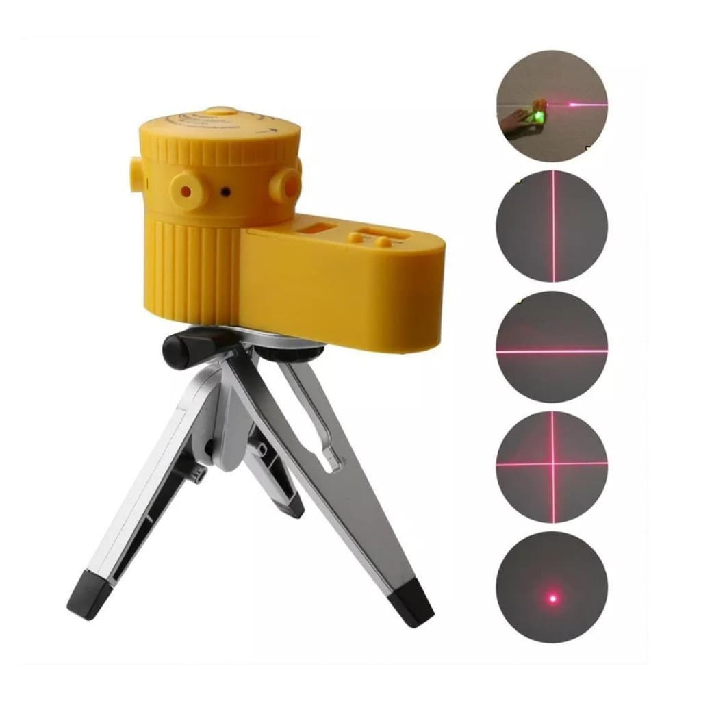 Nível Laser Giratório 360º Com Tripé Nivelador Multifuncional Profissional Piso Teto 6 Modos