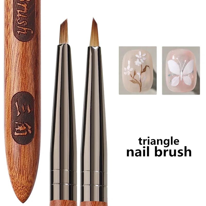 1 Pçs Escova Triangular Unhas Arte Escova Caneta De Unhas 3d Dicas Padrão Fototerapia Acrílico Uv Gel Ferramentas DIY