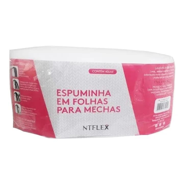 Espuminha isolmanta para mechas em folhas  com 40 unidades papel isolmanta reflexo coloração cabelo extra grande GG