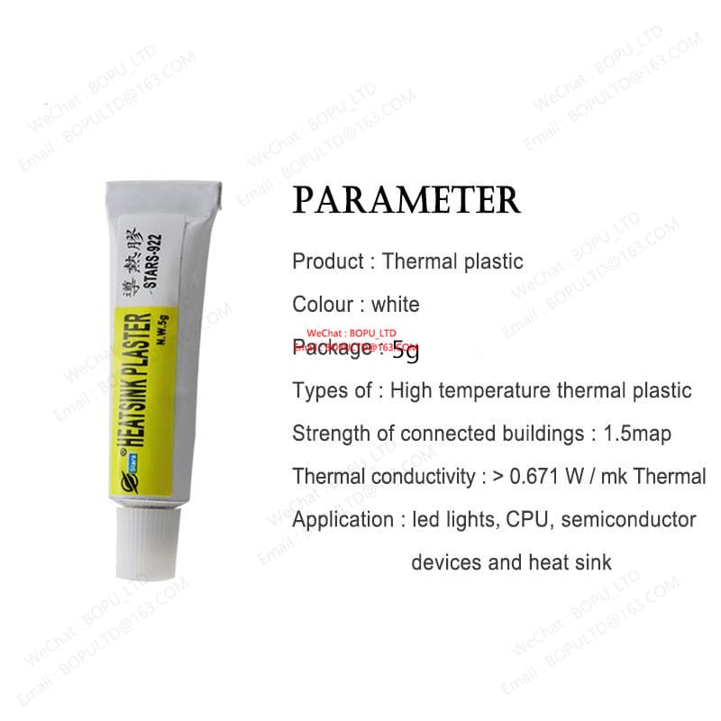 1/5 Pçs 5g Almofadas Térmicas Condutoras Dissipador De Calor Gesso Cola Adesiva Viscosa Para Chip IC cooler Radiador Res