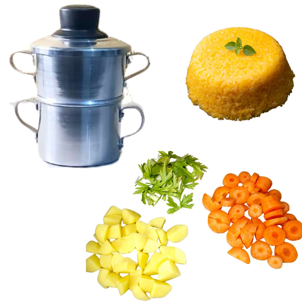 Mini Panela Banho Maria 260ml em Alumínio para Cuscuz, Legumes e Receitas Gourmet – Versátil e Compacta