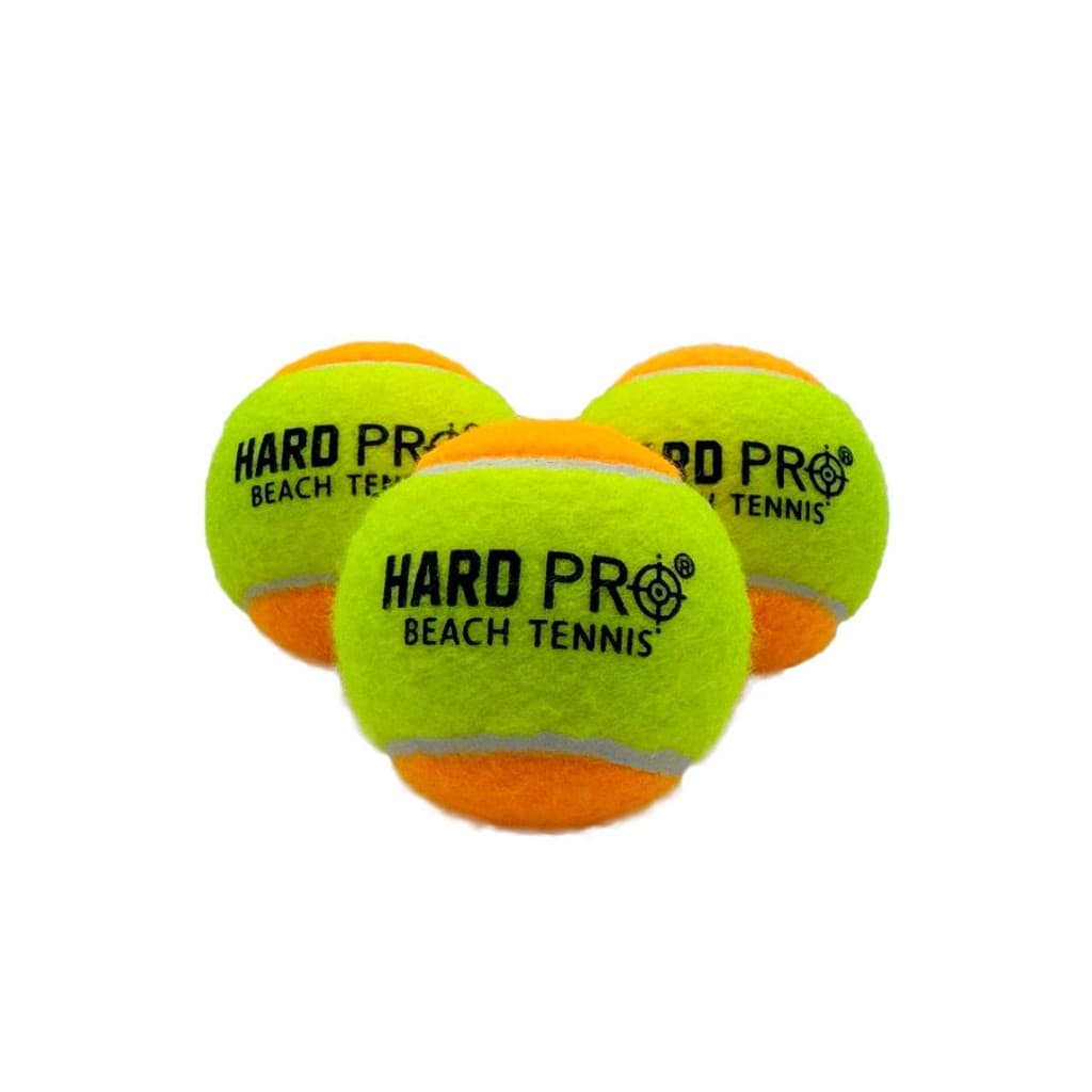 Kit 3 Bolas Beach Tennis Bolinha Tenis Praia Hard Pro