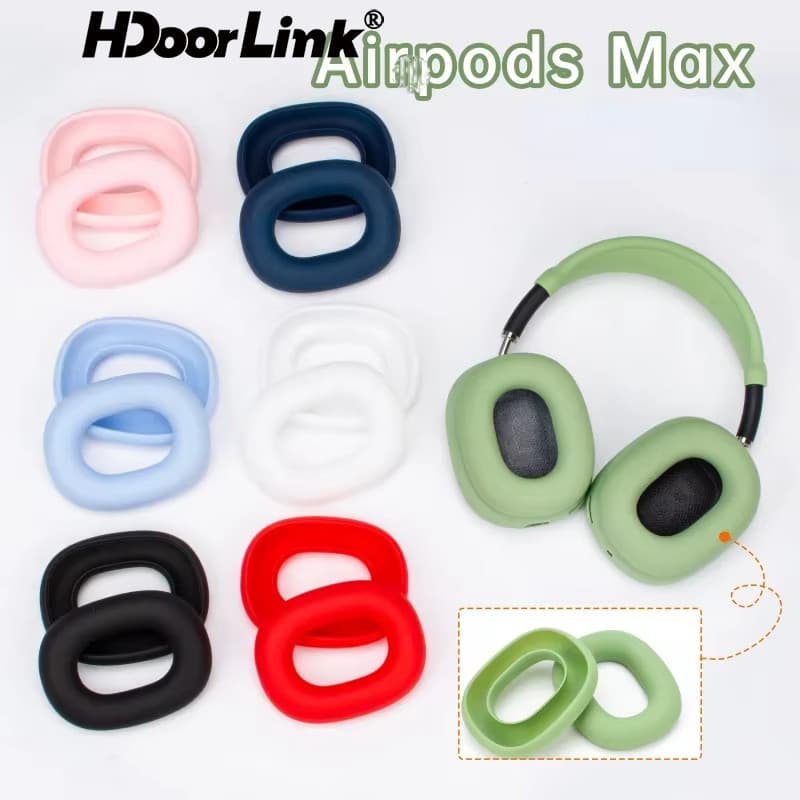 HdoorLink 1 Par EarPads Para Air-Pods Max Earpad Substituição À Prova De Suor Almofadas Macias Capa Fone De Ouvido Earmuff Protetora