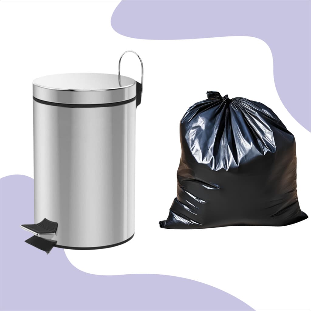 Lixeira Inox Com Pedal 10,5 Litros Cesto Balde Interno de Plástico Removível Aço Inox