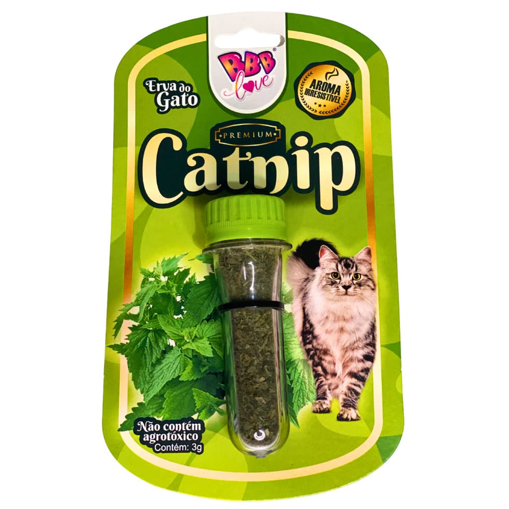 Catnip Erva Do Gato Premium 100% Natural Sem Agrotóxico 3g