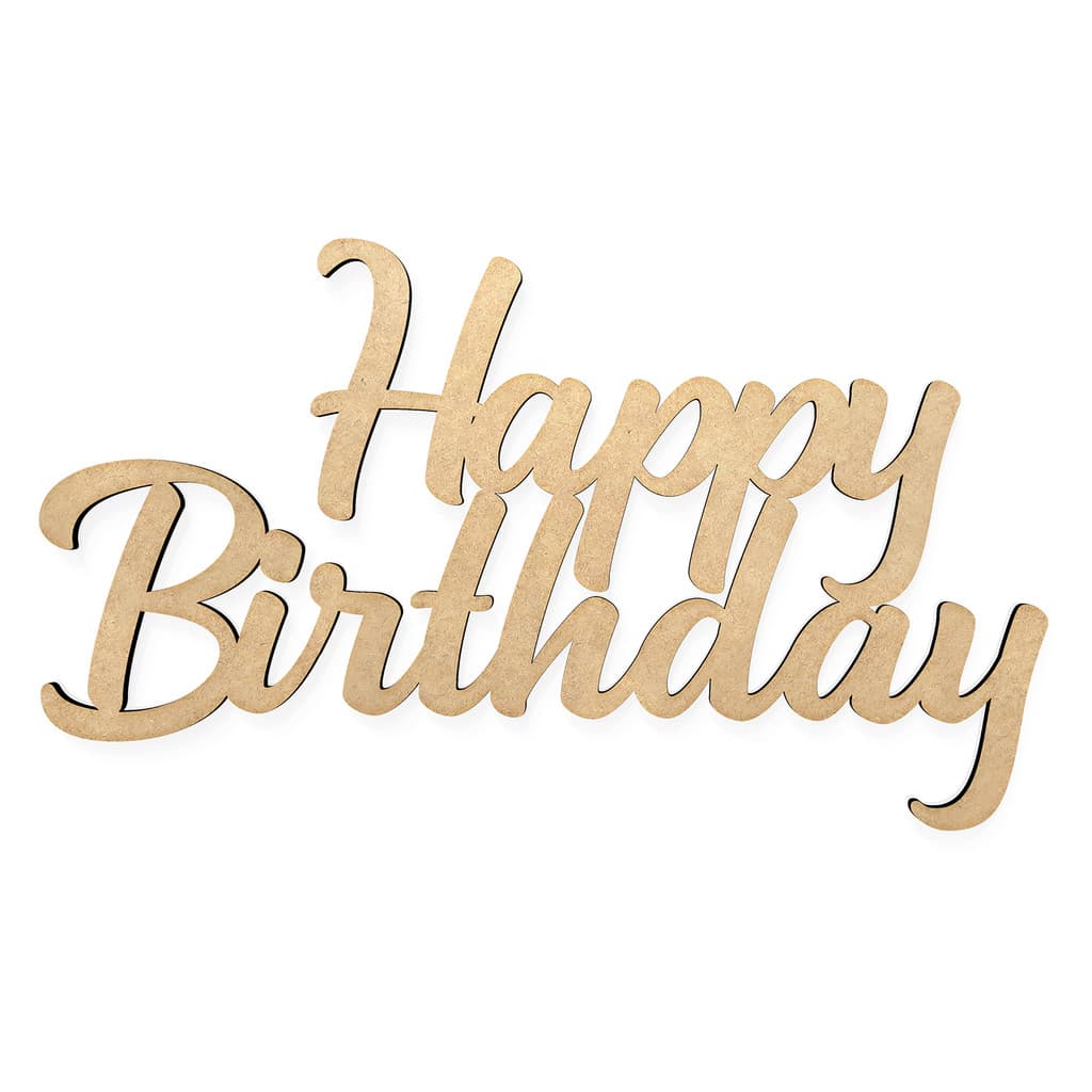 Letra Happy Birthday MDF para Festa -Personalize a Decoração
