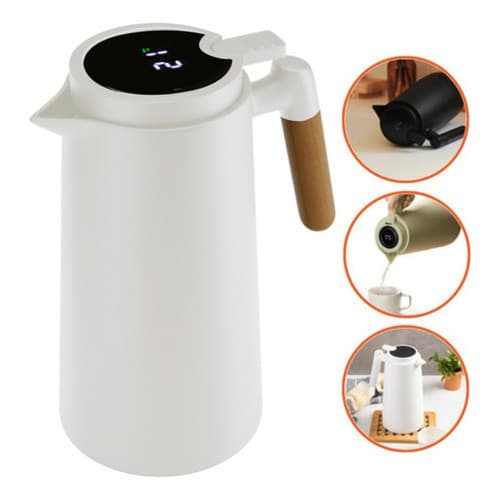 Garrafa Jarra Térmica Inox Termômetro Digital 1l C/ Display