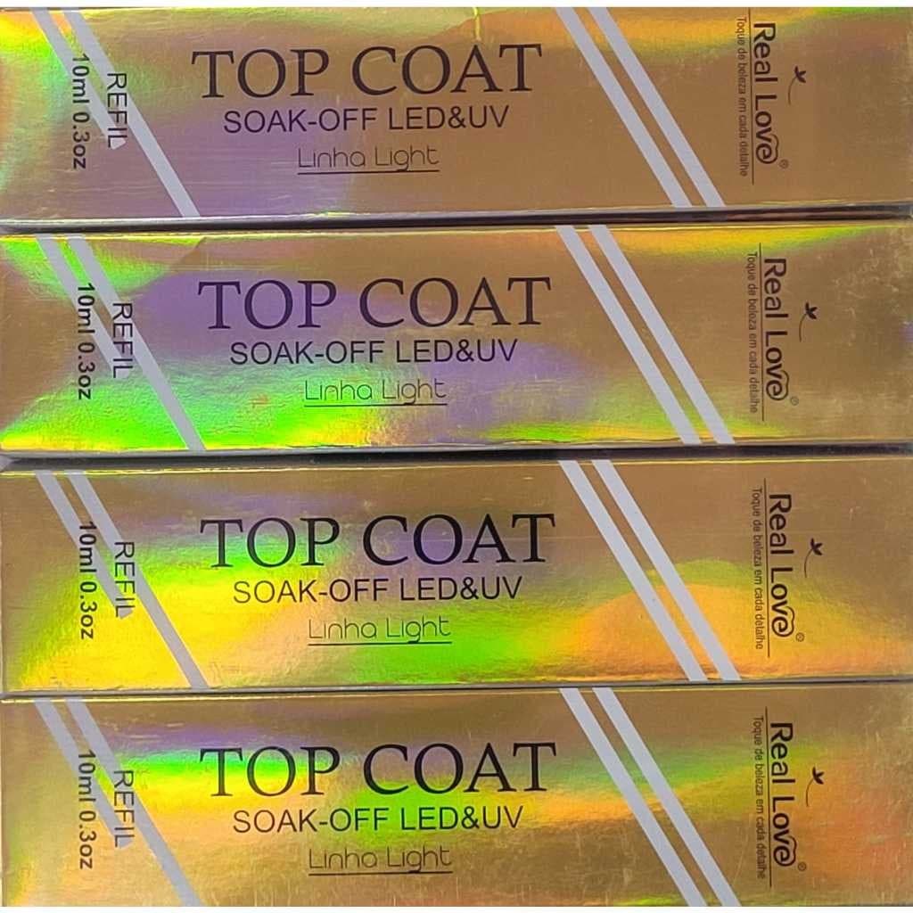 Refil Top Coat Linha Light 10ml - Real Love.