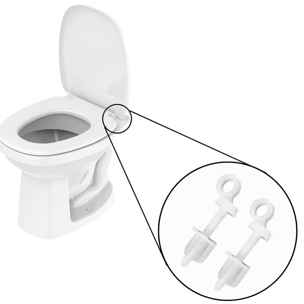 Assento Sanitário Tampa Oval Soft Slim Branco + Parafuso de fixação para assento sanitário