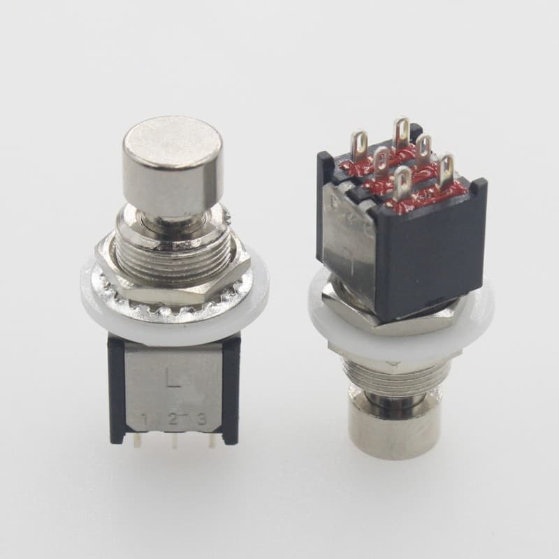 Estone Stomps Pedal Interruptores Efeito Footswitch DPDT 6 Pinos Caixa De Pé Acessório Guitarra