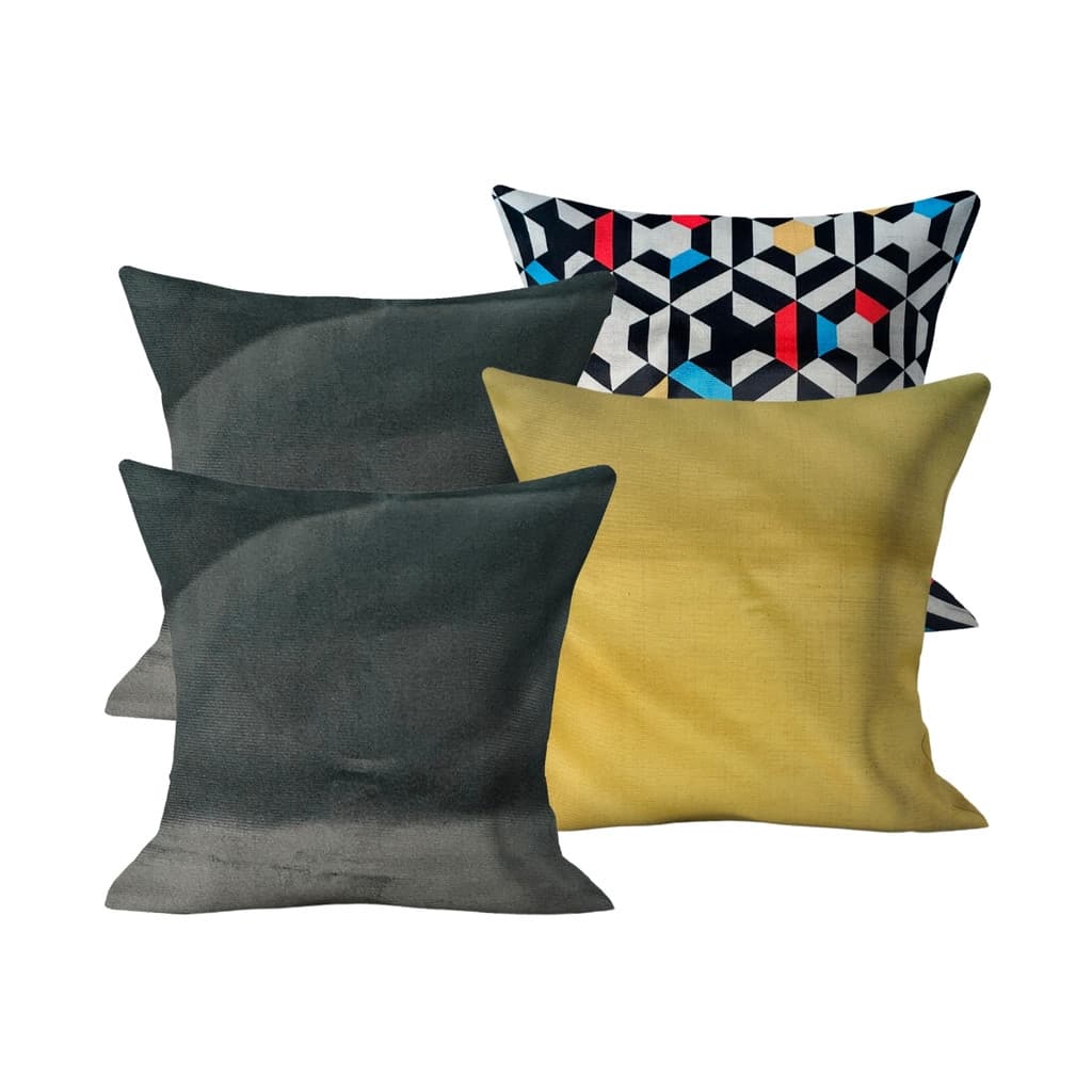 Capa de Almofadas Kit com 4 Capas 45x45cm com Zíper Decoração