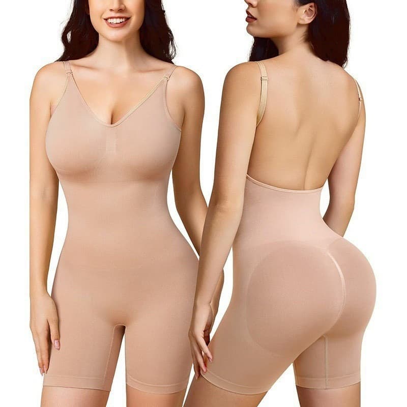 Cinta Modeladora Feminina Macaquinho Modelador Body Segunda Pele Com Alca RegulavelShort Levante Bumbum Afina Cintura