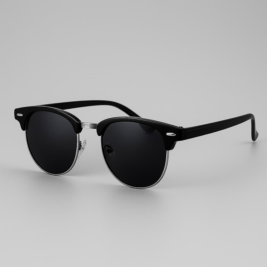 Óculos de Sol Clubmaster Unissex Preto e Marrom UV400 Várias Cores Promoção