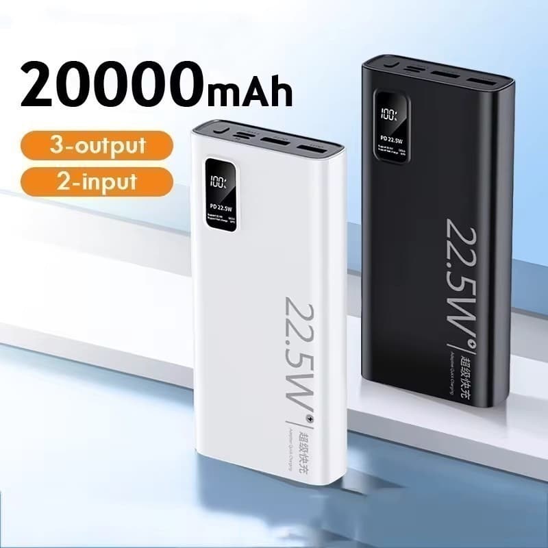 Carregador Portátil 20000mah grande capacidade power bank usb c 22.5w rápido portátil bateria  iphone samsung-Techo Pro