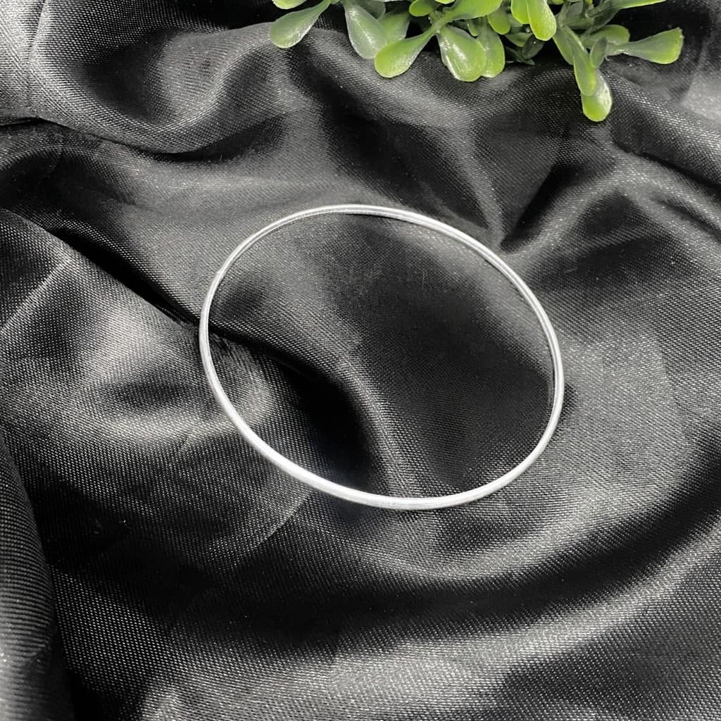 Bracelete fechado Liso Prata 925 Legítima Feminino 3mm Pulseira rígida algema moda