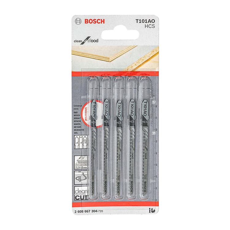 Lamina Serra Tico-tico Bosch T11ao Clean For Wood 5 Pecas