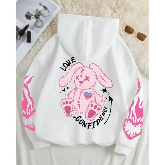 Moletom Blusa de Frio Casaco Love Confidence Ursinho Coelho Novo!
